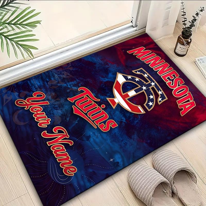 Custom Name Rug Neon Lights Minnesota Area Rug Suitable for Indoor And Outdoor,Carpets for Homes, Offices,Living Rooms,Home Decor,Christmas Gift