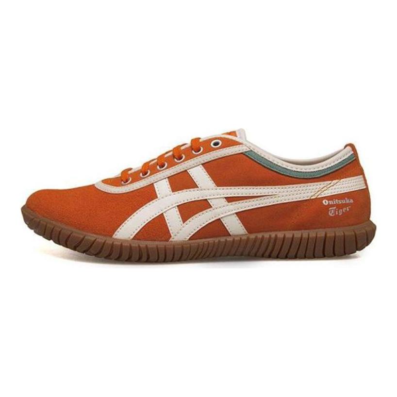 ONITSUKA TIGER Tsunahiki Кожа коровы, Синтетическая кожа Устойчивая к истиранию Низкие Повседневные Беговые кроссовки Унисекс Оранжевый 1183A085-800