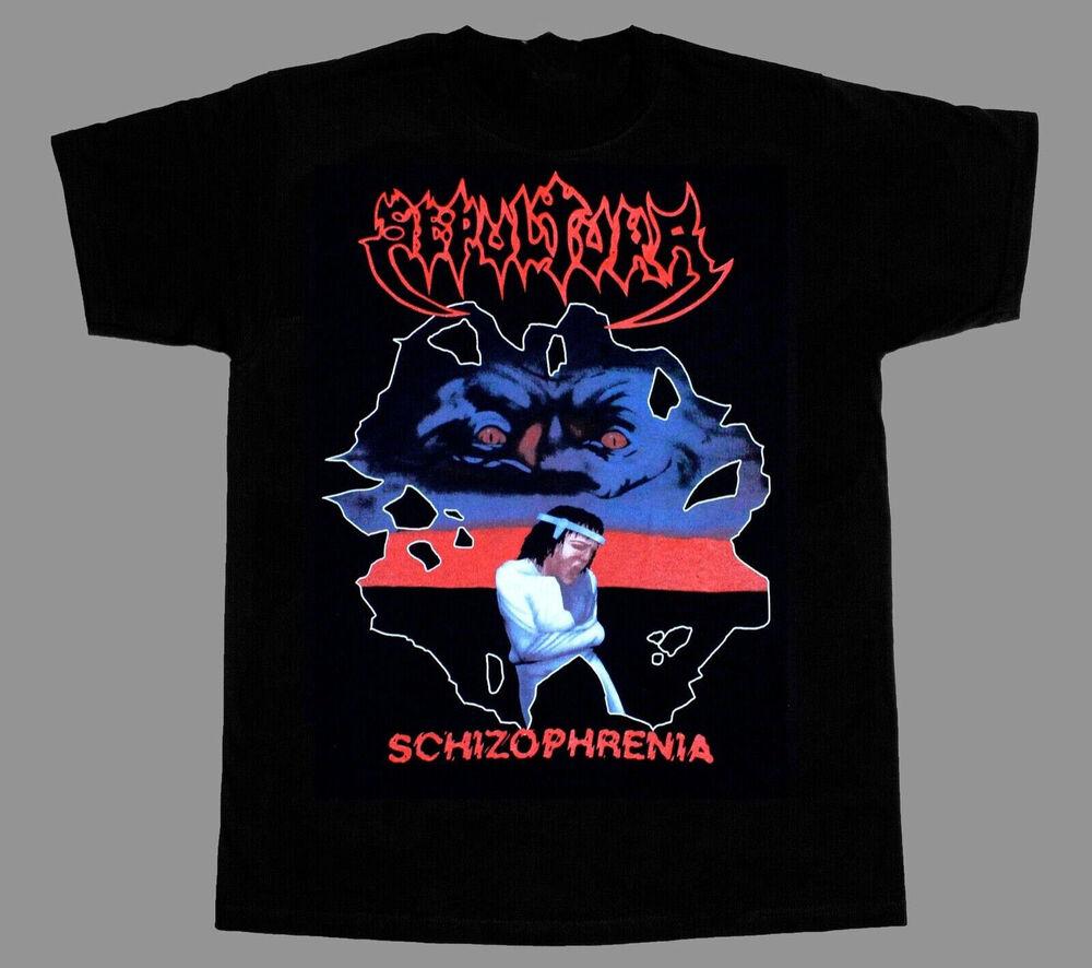 Sepultura - Schizophrenia Подарок для фаната Черная Футболка Унисекс от S до 5XL