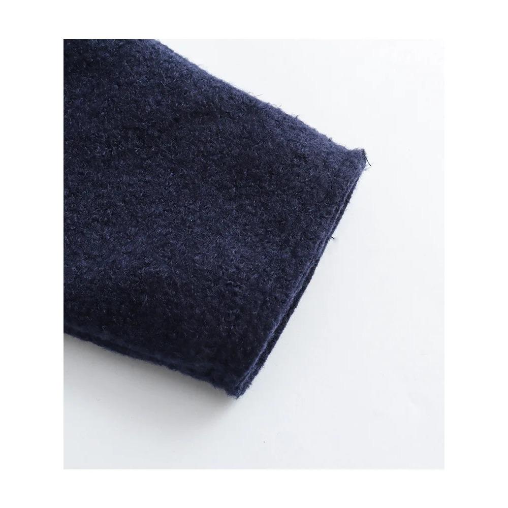 Fall/Winter Chic Street Coat for Casual Women with Pocket Front Zipper Vintage Lapel Bomber Jacket with Long Sleeves