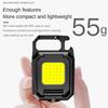 TYPE-C Keychain Light COB Strong Magnetic Outdoor Camping Light Portable Small Flashlight Multi-purpose Beer Wrench