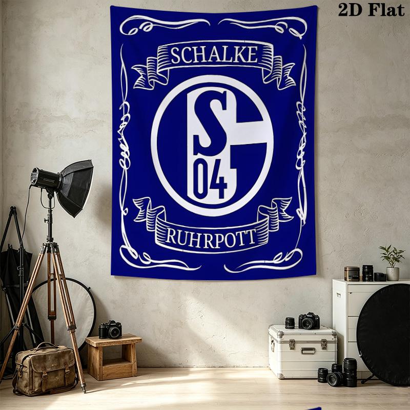 Fc Schalke Wall Tapestry Aesthetic Wall Hanging Printed Fabric Blanket Decorative Tapestries For Bedroom Living Room Home Decor