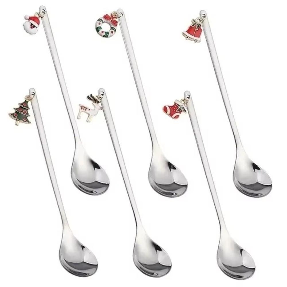 Snowman Coffee Spoon Set Festive Cake Spoons New Christmas Cutlery Set  Holiday Decoration