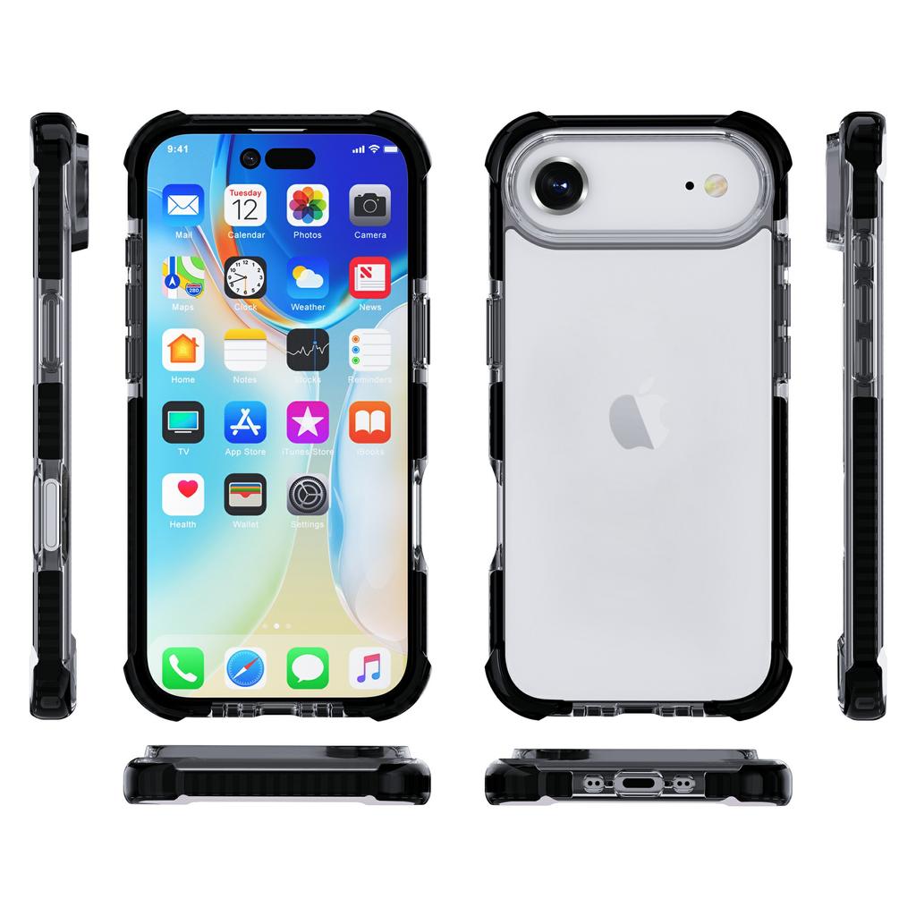 For iPhone Air Case Four Corners Anti Drop Clear TPU + TPE + PC Phone Cover