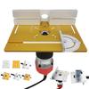 3Pcs/Set Aluminum Router Table Insert Plate W/Miter Gauge for Woodworking Benches Table Saw Multifunctional Trimmer Engraving Machine