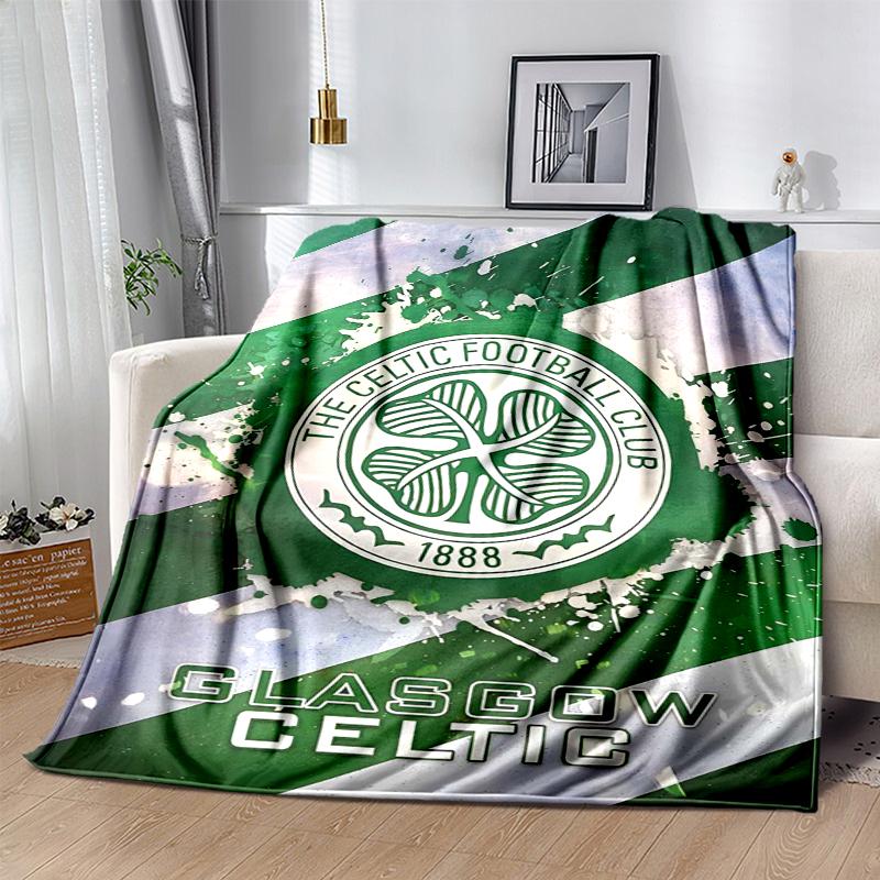Celtic FC Flannel Blanket Soft All-Season Throw, Design for Camping, Car Travel, Hiking Sofa, Bed, Office Perfect Gift for Parties