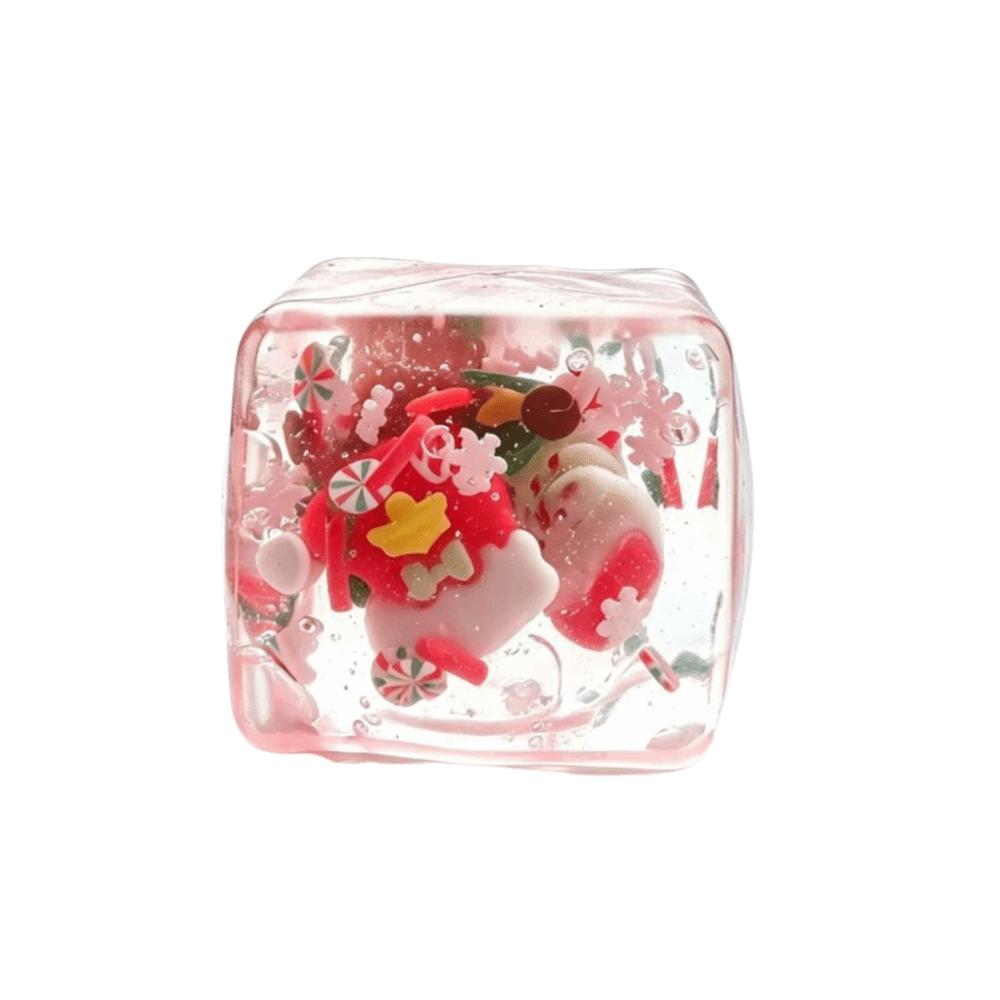 Christmas Theme Christmas Ice Cube Squishy Toy Transparent Maltose Fidget Toys Relaxation