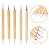 8 шт. DIY Handmade Leather Craft Stylus Tool Spoon Double Head Point Drill Pen Kit Set