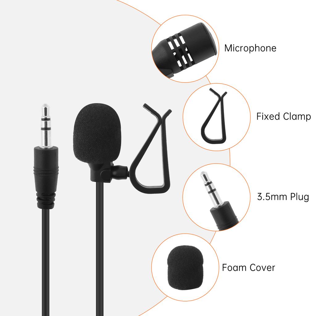 Проводной ПВХ 3,5 мм стерео разъем мини автомобильный микрофон внешний микрофон для ПК автомобильный DVD плеер радио аудио микрофон 3-полюсный адаптер 3 м длиной