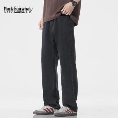 Мужские черные джинсы Mark Fairwhale свободного прямого кроя