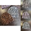 Fall Winter Knit Hat For Women With Warm Leopard Pattern Outdoor Beanie For Cold Weather