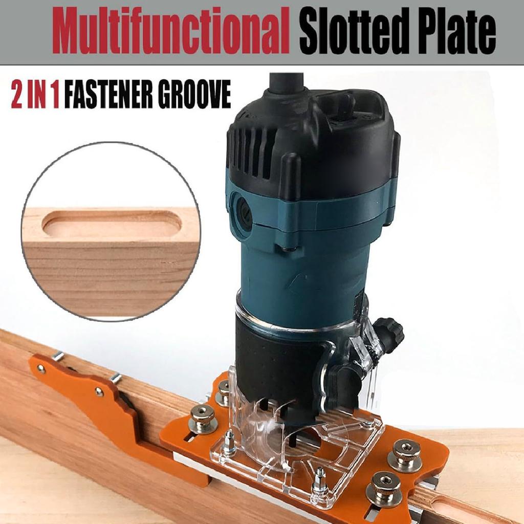 65мм Фрезерный станок Пазовый кронштейн Диапазон толщины дерева от 0 до 5 см 2 в 1 Пазовая база Крепежный кронштейн Аксессуар
