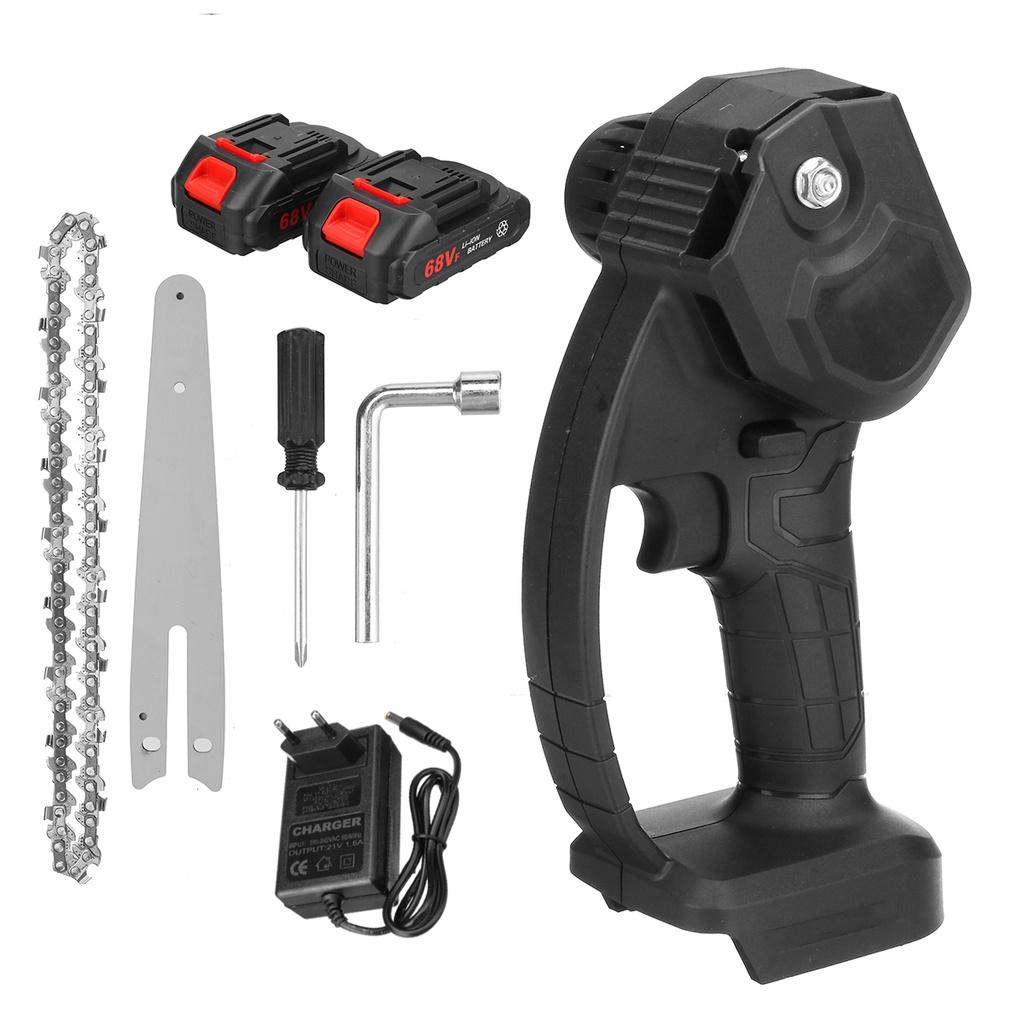6-дюймовый одноручный садовый электроинструмент 3000 Вт, мини-электрическая цепная пила 98VF/68VF с 2 шт. аккумуляторной бензопилой для обрезки дерева