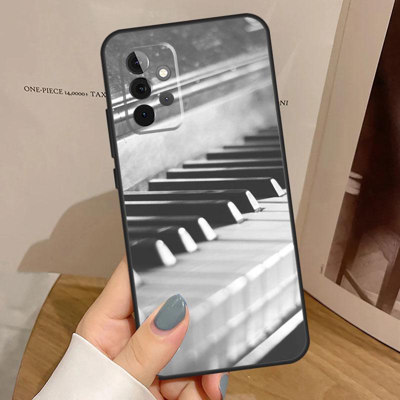 Клавиши пианино Винтажные ноты Чехол Для Samsung Galaxy A15 A25 A35 A55 A52 A32 A12 A14 A34 A54 A51 A71 A53 A13 A33 Чехол
