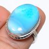 Natural Republic Larimar Gemstone 925 Solid Sterling Silver Gift Ring S.7 R6m50