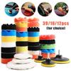 12/16/39Pcs Car Polishing Disc Self-Adhesive Buffing Waxing Sponge Wool Wheel Polishing Pad For Car Polisher Drill Adapter