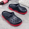 Модные новые мужские сандалии Crocks Летние тапочки Модные дырявые туфли Crok Rubber Clogs Дышащая садовая обувь Классические пляжные сандалии на плоской подошве