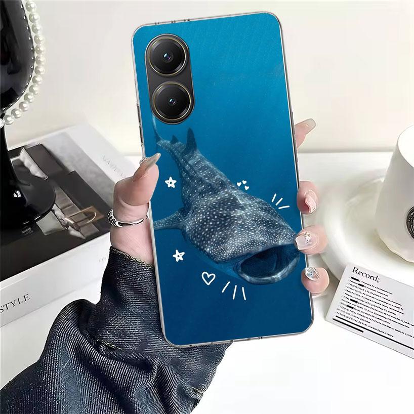 Чехол для телефона Xiaomi Poco X7 X6 X5 F7 Ultra F6 F5 Pro, Чехол-бампер Ocean Whale Shark для X4 Nfc F4 Gt F3 M6 M5S M5 M4 M3 Fundas Cover Coque