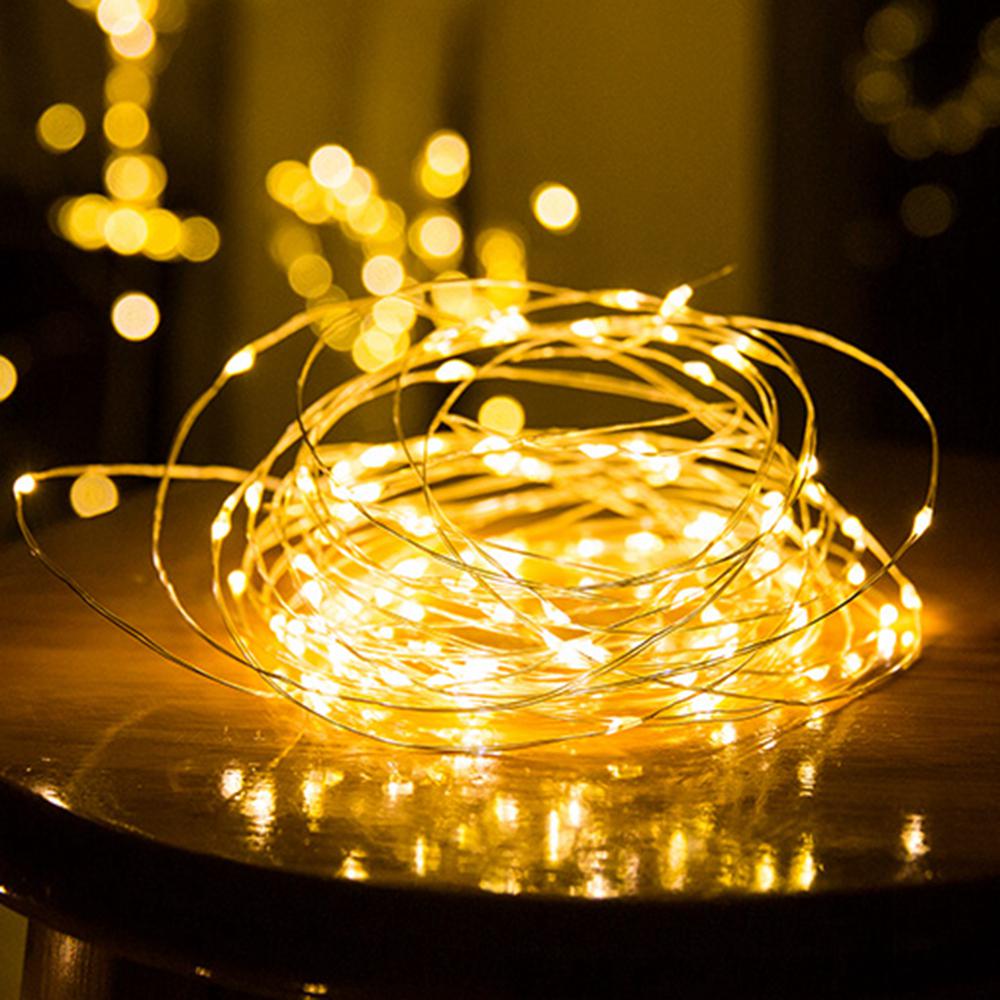 5M-50M LED String Lights Silver Copper Wire 12V Fairy Night Lamp for Chiristmas Garland Bedroom Light Indoor Wedding Decoration