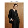 V-neck contrasting flip sleeve suit jacket