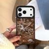 Коричневый Бархатный Чехол для iPhone с Ангелом и Лошадью для 17/16 Pro Max/15/14