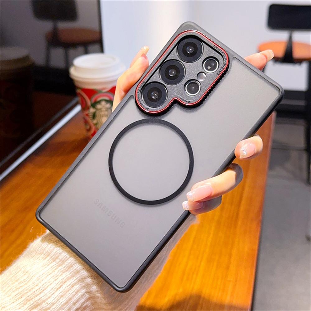 For Samsung Galaxy S25 Ultra Case Compatible with MagSafe TPU+PC Matte Phone Back Cover