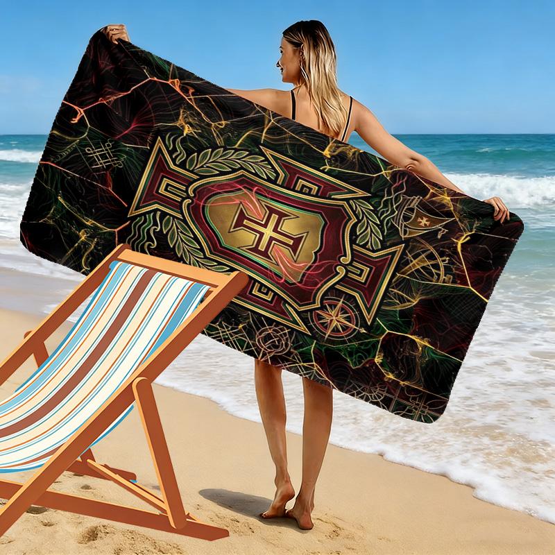 Royal Emblem Heritage beach towel beach Outdoor camping Absorbent bath towel swim seaside Outdoor picnic beach mat beach towel beach