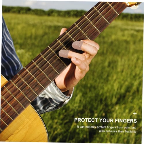 TOGEVAL 25-Piece Guitar Fingertip Protection Silicone Covers, Lightweight, Durable, and Portable for Music Performance, Compatible with Guitars, Ukule