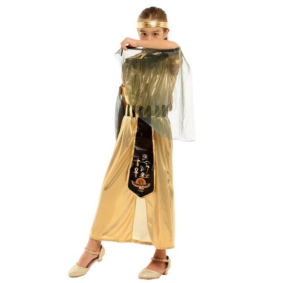 Костюм королевы Клеопатры для девочек, детский, платье Древнего Египта, аксессуар для косплея на Хэллоуин, для маскарадных вечеринок