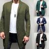 Men's V-Neck Knit Cardigan with Elbow Distressed Detail In Olive Green, Dark Blue, Black, and Dark Green