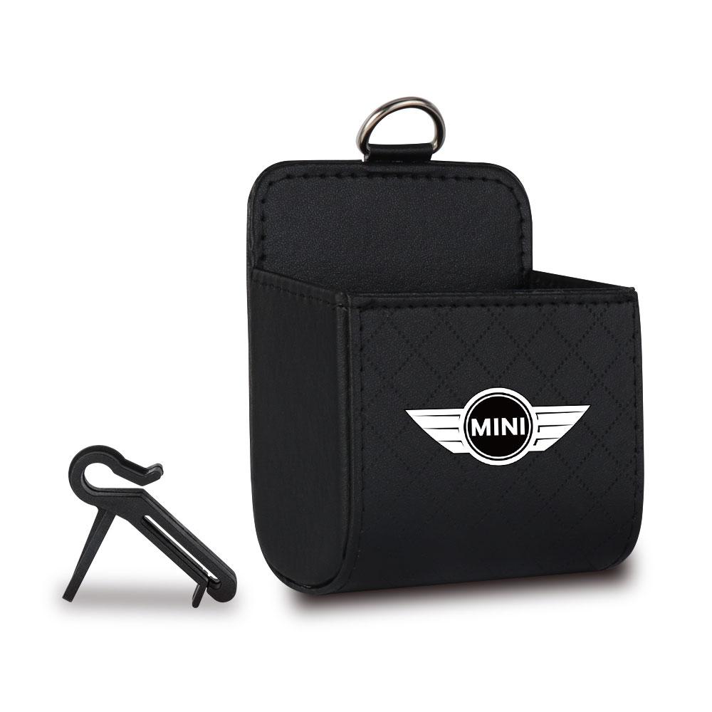 Car Logo Air Outlet Storage Box Case Organizer Auto Interior Accessories For MINI Cooper JCW WORKS R55 R56 F55 F56 R57 R58 R59 qclyn77