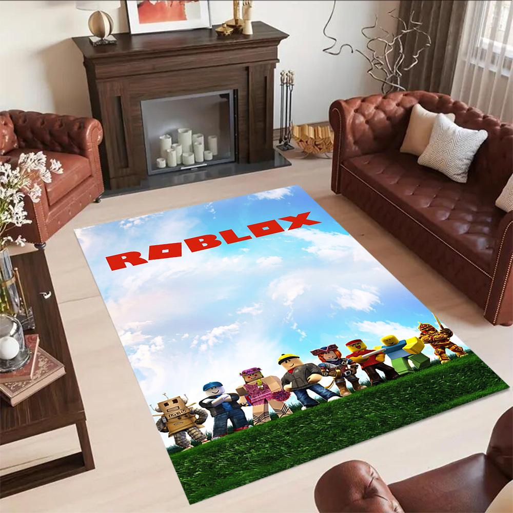 Roblox 176 Customized Name Area Rug Perfect for Playrooms Dormitory Entryway Hallway Antislip Carpet Anime Office Decor