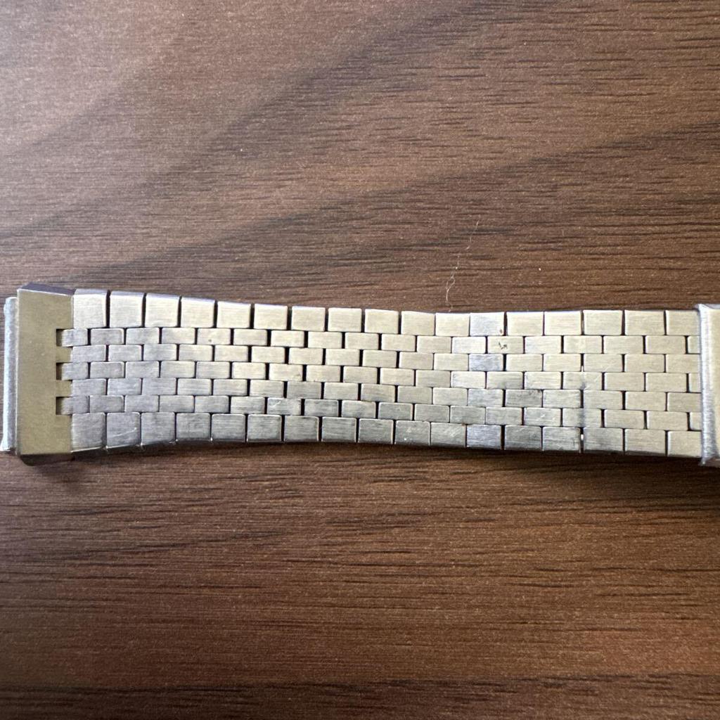 Б/у SEIKO Seiko King Quartz KQ Серебряный ремешок для часов Винтажный Оригинальный