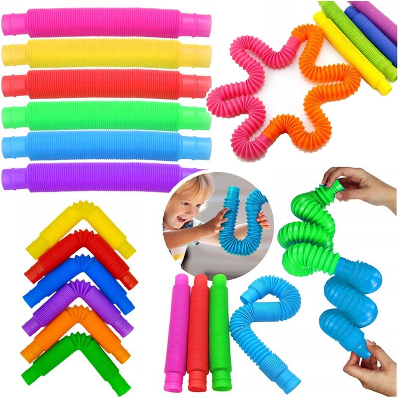 Pop Tubes Sensory Tubes Squishy Anti-Stress Thick XXL Toy 6 pcs