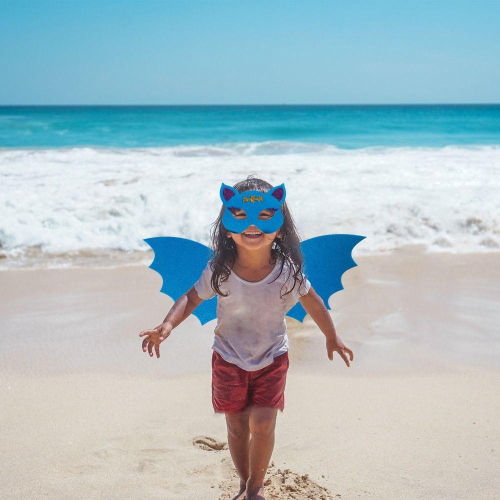 Non-woven Children Cosplay Costume Cosplay Costume Dress Up Costumes Bat Wing Mask Set Girl