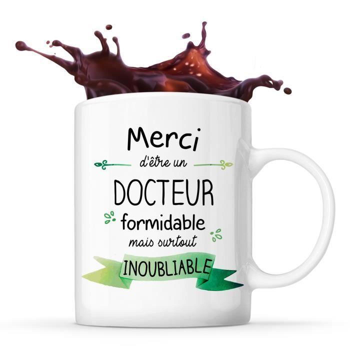 Mug Merci Docteur Inoubliable | Tasse Idée Cadeau Collègue Travail Retraite