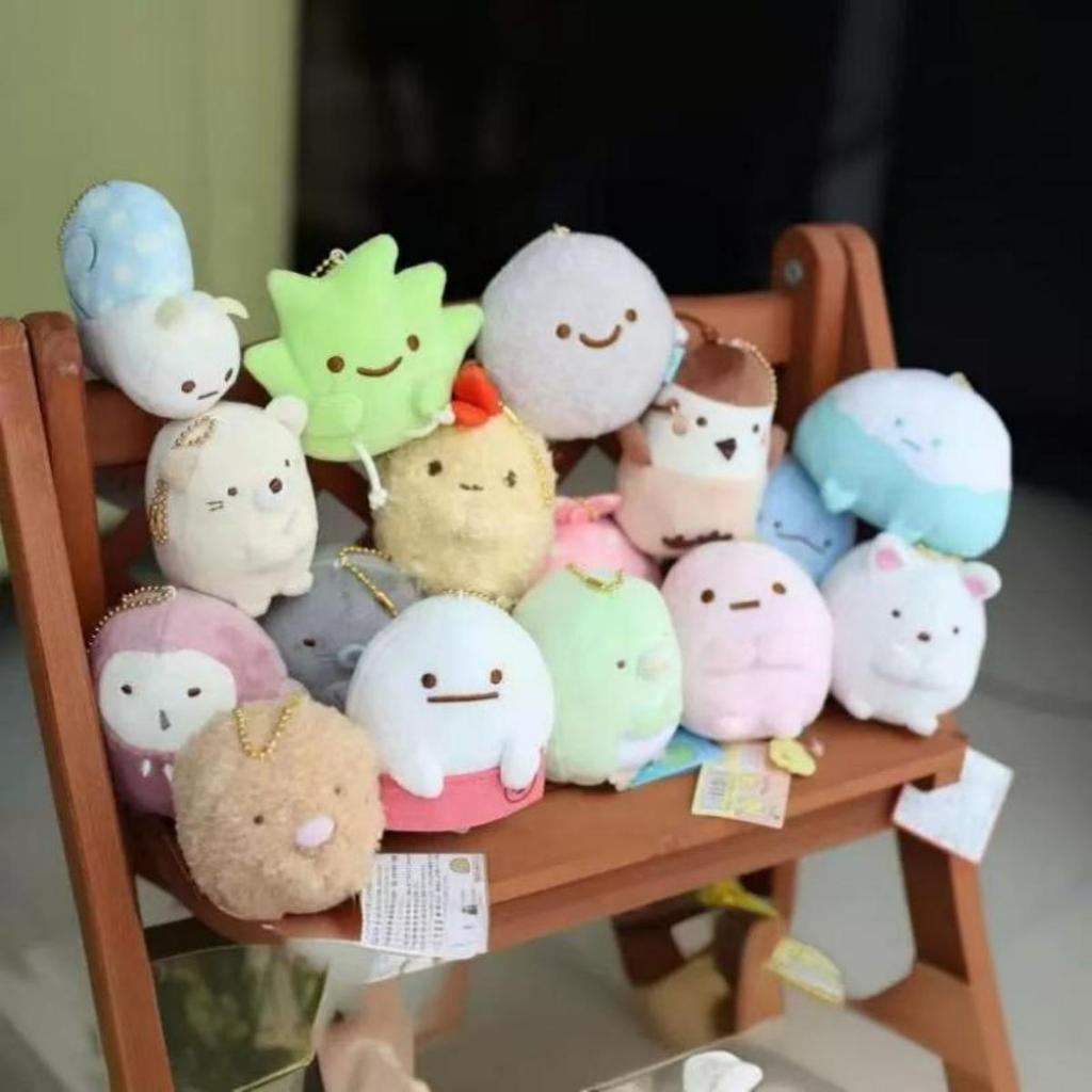 Плюшевый брелок Sumikkogurashi Милый пингвин Подвеска на сумку Кавайная жареная креветка Мягкая игрушка Аксессуары с животными Для подарка на день рождения