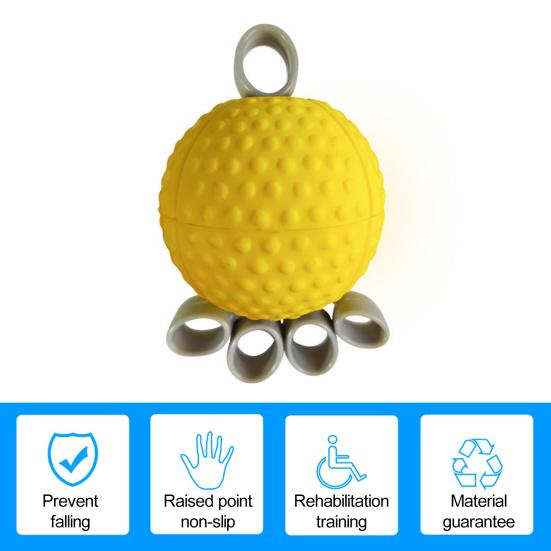 Мяч для тренировки силы захвата рук с эластичной силиконовой кроваткой для пальцев, противоскользящий тренажер с медленным отскоком и восстановлением рук, оборудование для растяжки пальцев