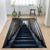 3D Optical Illusion Endless Abyss Carpet Machine Washable for Bathroom Bedroom Camping Yoga Durable Non-Slip Floor Mat