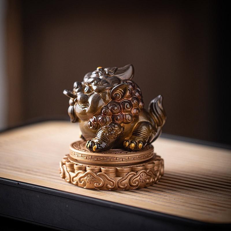 Меняющий цвет чайный питомец, бутиковый орнамент, можно выращивать, вращающийся пиксю, чайный столик, чайный поднос, аксессуары для чайной церемонии, инструмент для чая кунг-фу