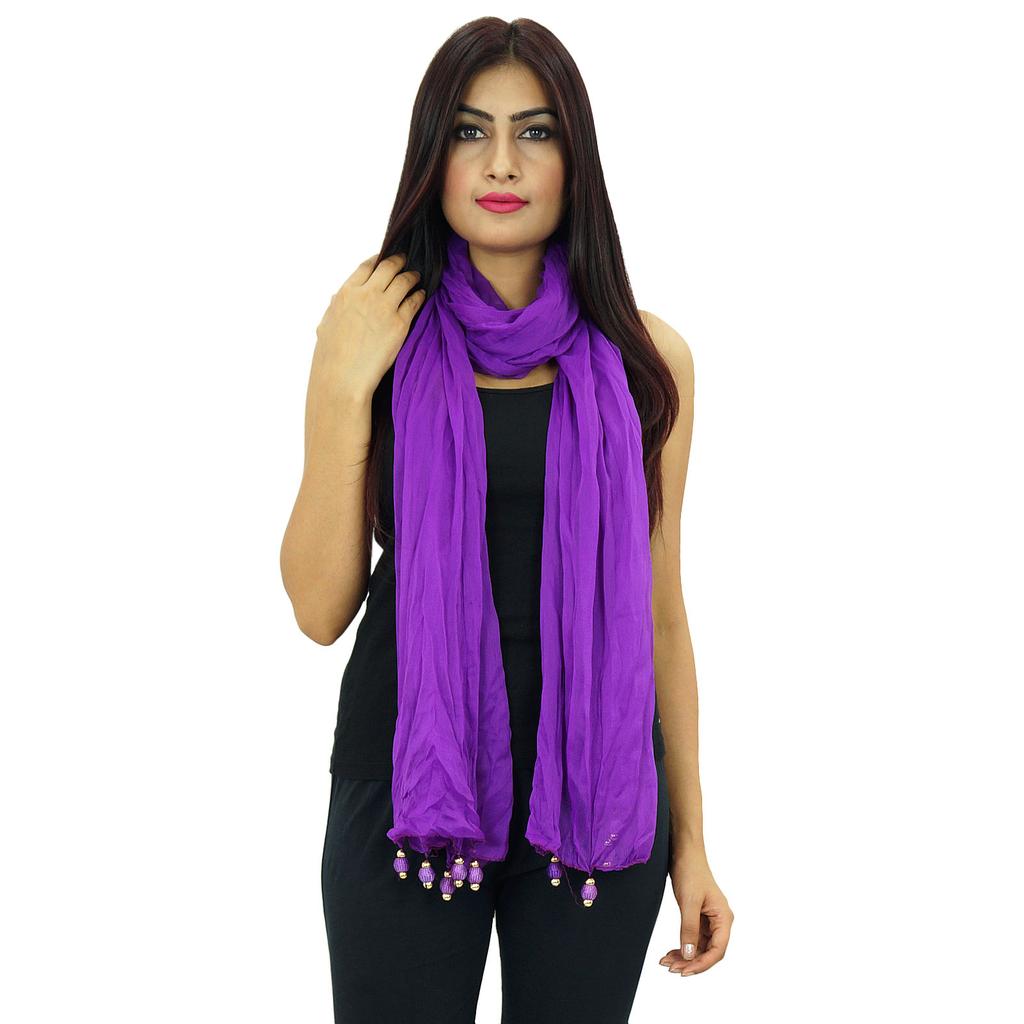 Женские шарфы с запахом Dupatta из шифоновой смеси, длинные палантины Chunni