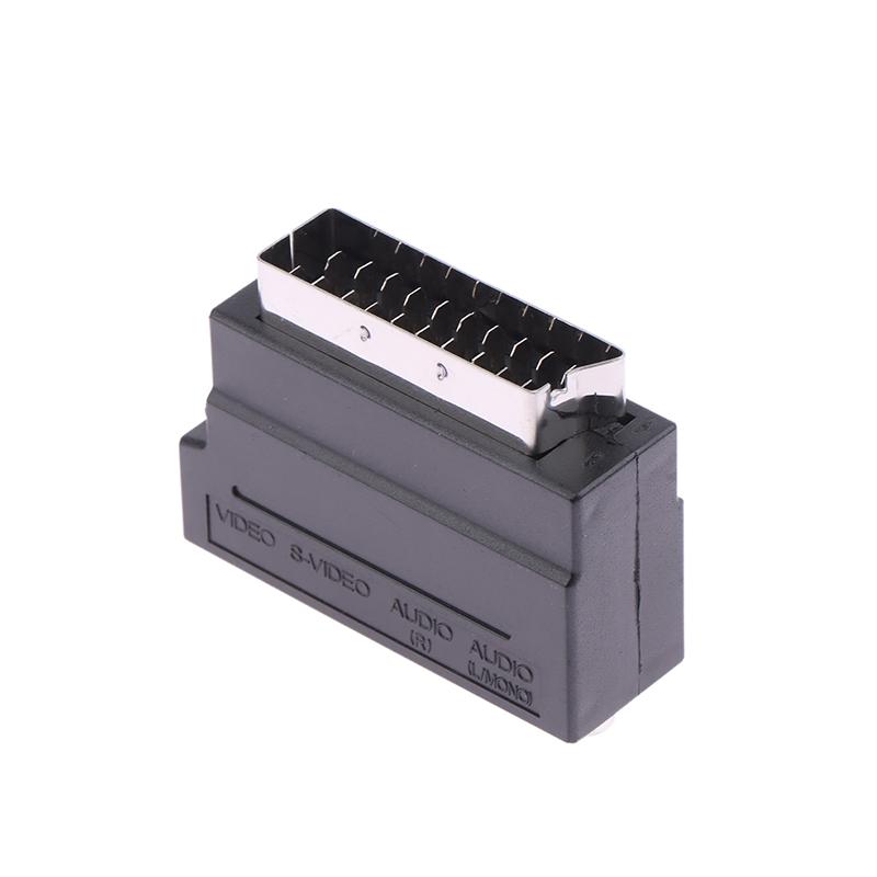 21-контактный SCART-адаптер AV-блок на RCA Phono Композитный S-Video с переключателем Вход/Выход Адаптер SCART AV-блок