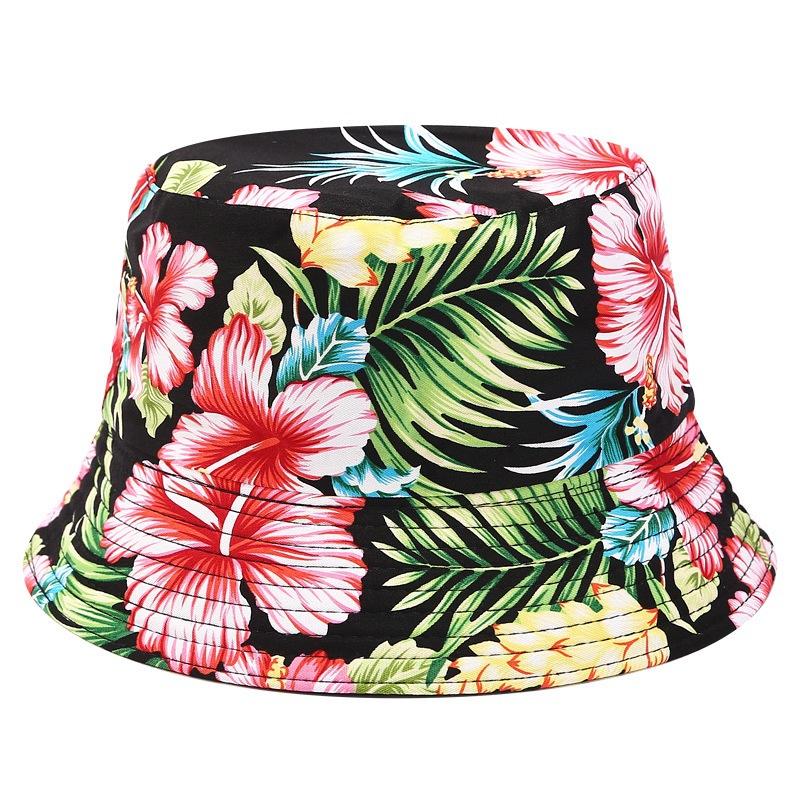 Fisherman's Hat Women's Printed Double-sided Sun Hat Summer Outdoor Travel Foldable Basin Hat