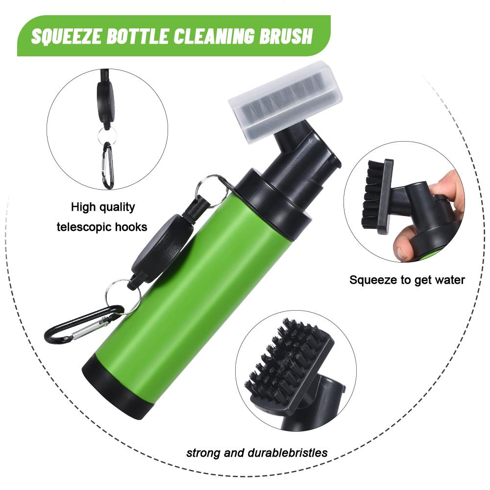 Professional Golf Club Cleaning Brushes, groove Cleaning Brushes and Squeeze Bottles, Portable Golf Club Cleaning Accessories