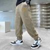 Boys' Corduroy Fleece-Lined Trousers: 2024 Trendy Thickened Casual Autumn/Winter Sweatpants
