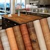 28 Choices Wood Pattern Solid Color Home Decor Films PVC Waterproof Stickers Self-adhesive Doors Cabinet Modern Furnitures Wall Decoration
