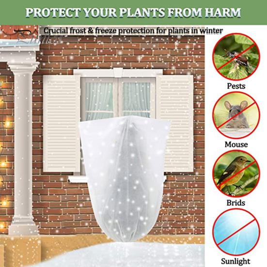 4 шт. чехлы для растений защита от заморозков затягивающийся шнурок защитный мешок для растений противоморозный тканевый мешок для кустарника плодового дерева