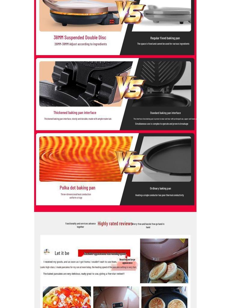 Домашняя электрическая сковорода-гриль: Углубленный блинный и креповый аппарат с двусторонним нагревом