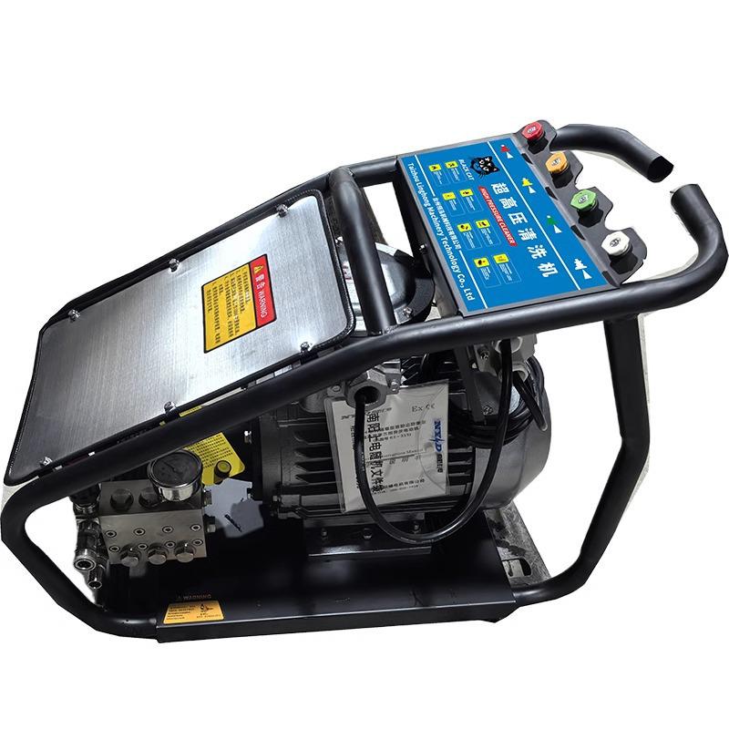 Black Cat 3kW High-Pressure Explosion-Proof Hot Water Car Washer with Stainless Steel Pump, 380V Three-Phase Industrial Motor.