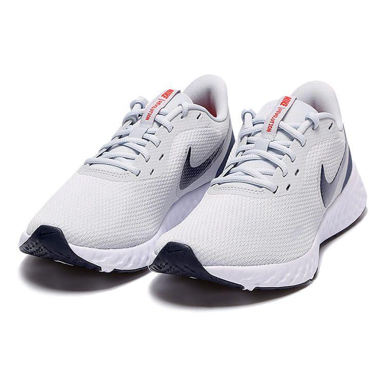 Nike Кроссовки для бега Revolution 5 Серый Синий Красный Белый Мужские BQ3204-018